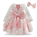 Vestido Birthday Laço e Manga Longa - Loja BiBia