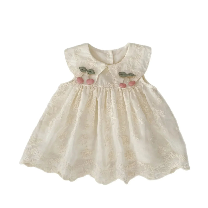Vestido Infantil Delicado Cereja