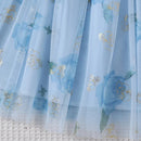 Vestido Infantil Vintage Azul