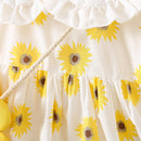 Vestido Infantil Verão Girassol + Adereço