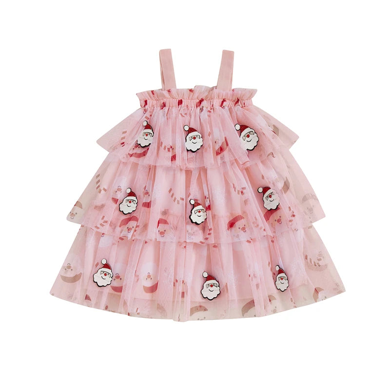 Vestido Infantil Babado Tule Natalino