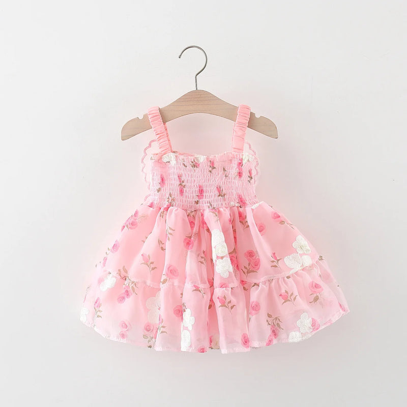 Vestido Infantil Asa de Borboletas Floral - Loja BiBia