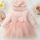 Romper Baby Tule Margarida + Faixa