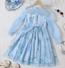 Vestido Infantil Vintage Azul