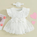 Romper Infantil Flores + Faixa - Loja BiBia