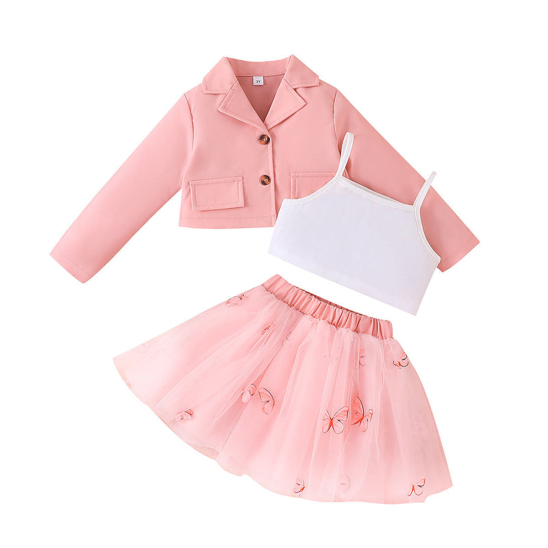 Conjunto Infantil Feminino 3 Peças Tule Borboletinhas - Loja BiBia