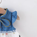 Vestido Infantil Jeans Tule Estrelinha - Loja BiBia