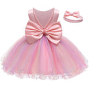 Vestido Infantil Princesa Laço + Faixa - Loja BiBia