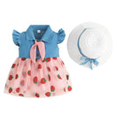 Vestido Infantil Jeans Golinha + Chapéu - Loja BiBia