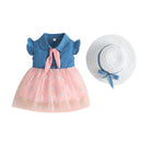 Vestido Infantil Jeans Golinha + Chapéu - Loja BiBia
