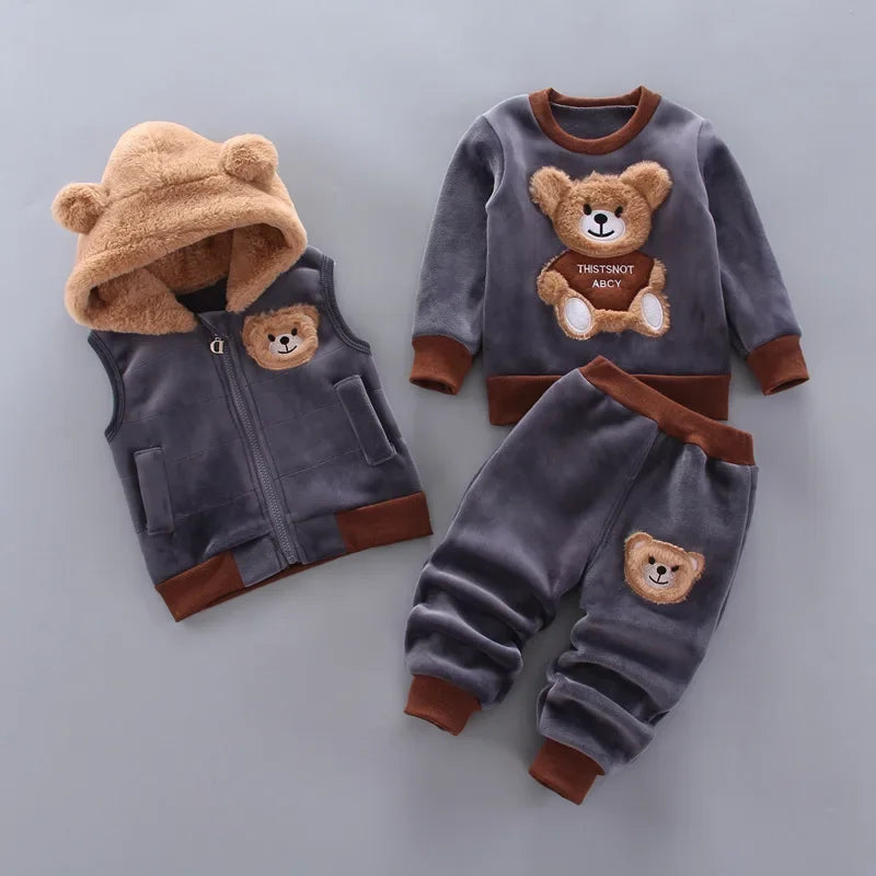 Conjunto Outwear Urso Kids - 3 pçs - Loja BiBia