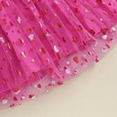 Vestido Infantil Tule Coraçãozinho e Faixa - Loja BiBia