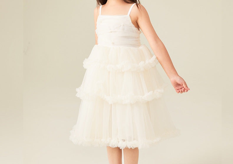 Vestido Infantil Pérola e Camadas - Loja BiBia