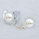 Chupeta sem STRASS com Nome + Prendedor BIBIA™ - Loja BiBia