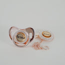 Chupeta Rose Gold Com Nome + Prendedor BIBIA™