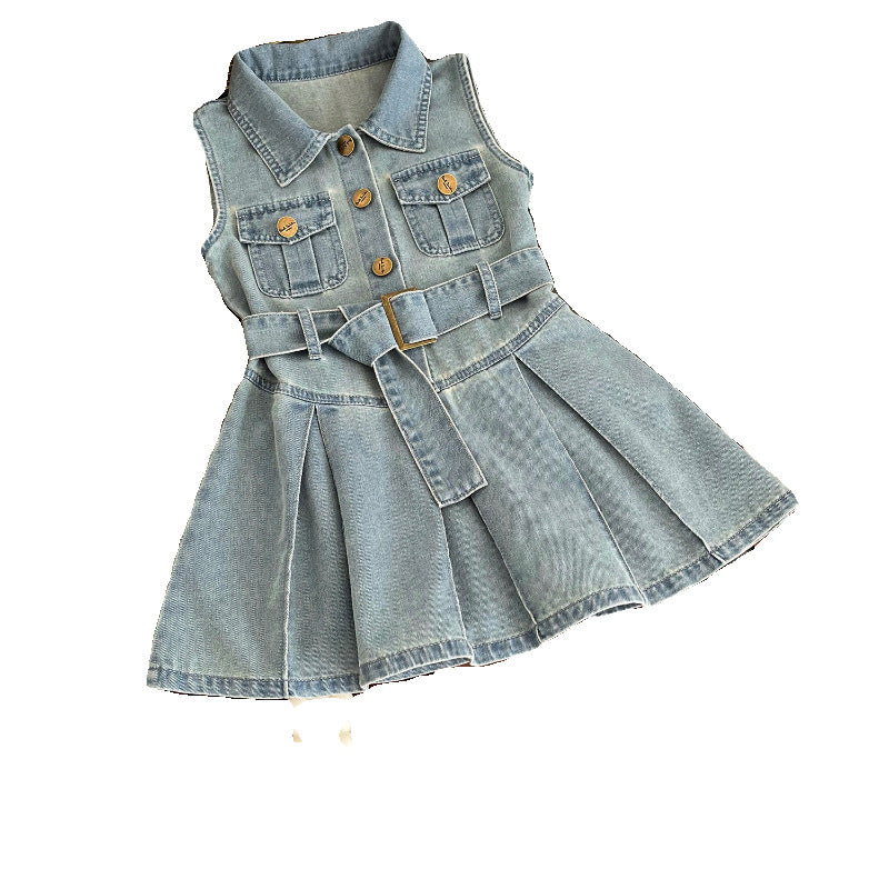 Vestido Jeans Infantil Casual Bia