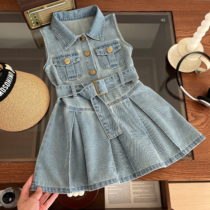 Vestido Jeans Infantil Casual Bia