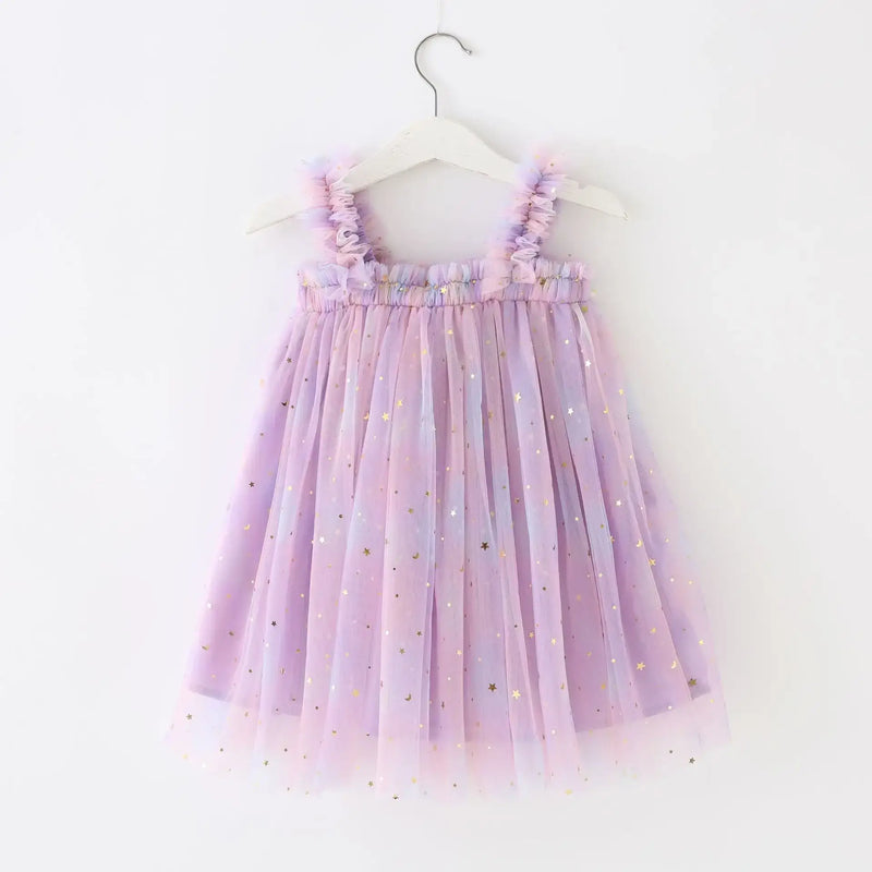 Vestido Infantil Tule Unicórnio Arco-íris - Loja BiBia