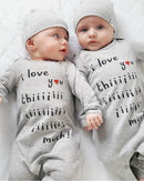 Macacão Infantil I love You + Touca - Loja BiBia