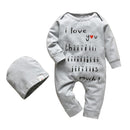 Macacão Infantil I love You + Touca - Loja BiBia