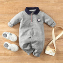 Macacão Cinza Gola Polo - Loja BiBia