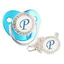 Chupeta Luxo Azul + Prendedor - Loja BiBia