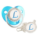 Chupeta Luxo Azul + Prendedor - Loja BiBia