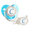 Chupeta Luxo Azul + Prendedor - Loja BiBia