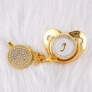 Chupeta Dourada BIBIA™ + Prendedor Strass - Loja BiBia