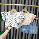 Conjunto Infantil Shorts e Blusa Poá - Loja BiBia