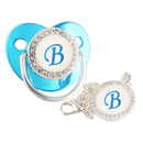 Chupeta Luxo Azul + Prendedor - Loja BiBia