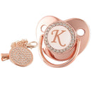 Chupeta Linda Rose Gold BIBIA™ + Prendedor Strass - Loja BiBia