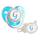 Chupeta Luxo Azul + Prendedor - Loja BiBia