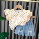 Conjunto Infantil Shorts e Blusa Poá - Loja BiBia