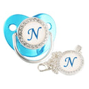 Chupeta Luxo Azul + Prendedor - Loja BiBia