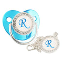 Chupeta Luxo Azul + Prendedor - Loja BiBia