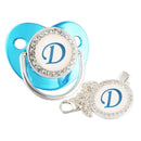 Chupeta Luxo Azul + Prendedor - Loja BiBia