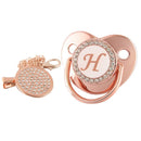 Chupeta Linda Rose Gold BIBIA™ + Prendedor Strass - Loja BiBia