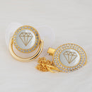 Chupeta Exclusive Desenho Diamante/ Várias Cores + Prendedor - Loja BiBia