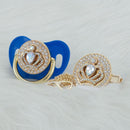 Chupeta Exclusive Coroa Várias Cores + Prendedor - Loja BiBia