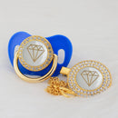 Chupeta Exclusive Desenho Diamante/ Várias Cores + Prendedor - Loja BiBia