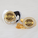 Chupeta Animal Print com Nome + Prendedor - Loja BiBia