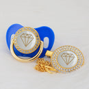 Chupeta Exclusive Desenho Diamante/ Várias Cores + Prendedor - Loja BiBia