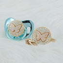 Chupeta Exclusive Borboleta Várias Cores + Prendedor - Loja BiBia