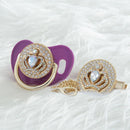 Chupeta Exclusive Coroa Várias Cores + Prendedor - Loja BiBia