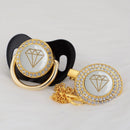 Chupeta Exclusive Desenho Diamante/ Várias Cores + Prendedor - Loja BiBia