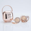 Kit Chupeta + Prendedor + Porta Chupeta com Nome Luxo BIBIA™ - Loja BiBia