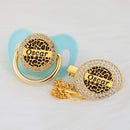 Chupeta Animal Print com Nome + Prendedor - Loja BiBia