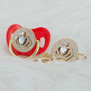 Chupeta Exclusive Coroa Várias Cores + Prendedor - Loja BiBia