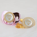 Chupeta Exclusive Desenho Diamante/ Várias Cores + Prendedor - Loja BiBia